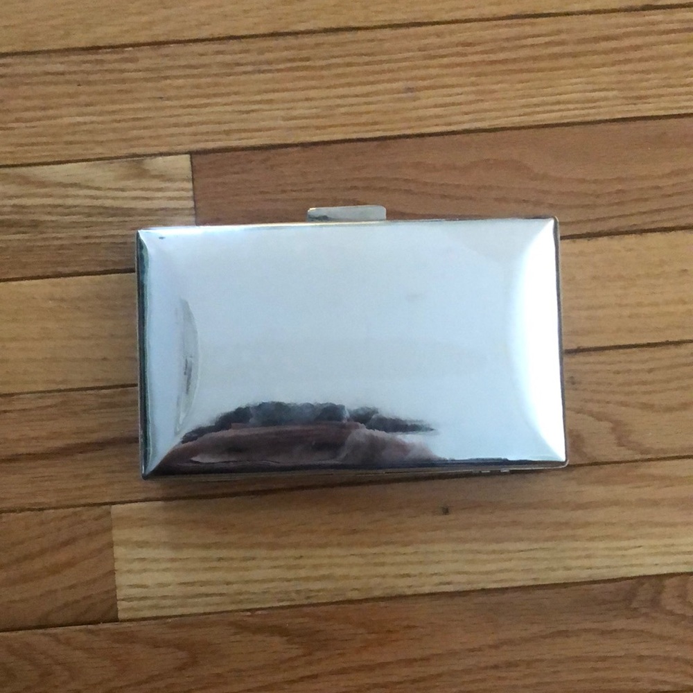 Silver reflective handbag/clutch